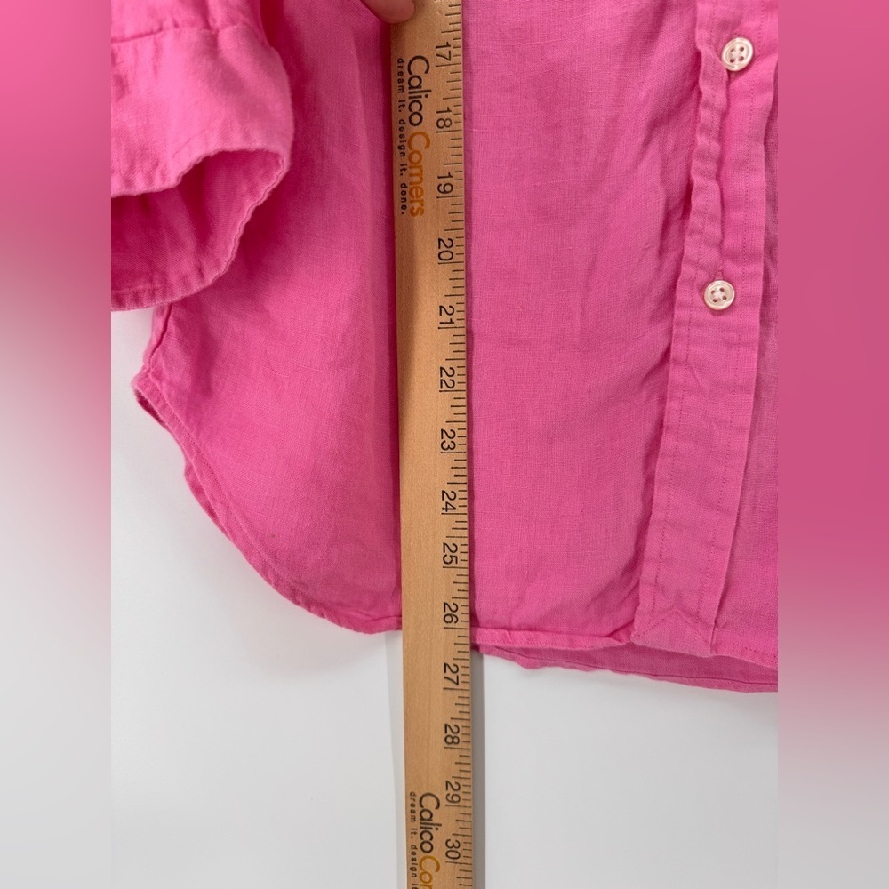 Women Ralph Lauren Sport Pink Linen Shirt 3/4 Sleeves - Picture 3 of 5